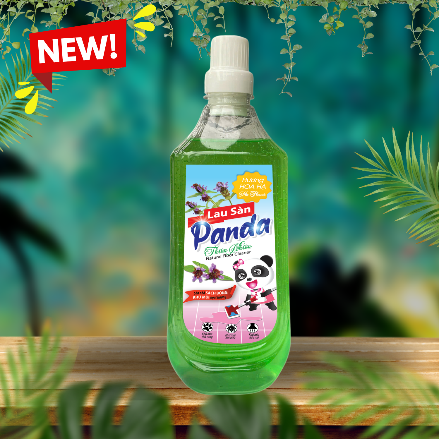 Nước lau sàn Panda HomeCare 1L – Hương Hoa Hạ