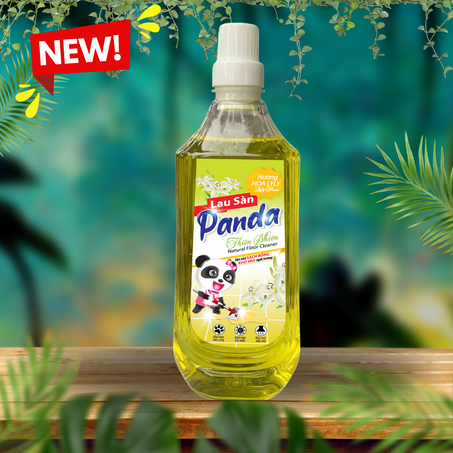 Nước lau sàn Panda HomeCare 1L – Hương Hoa Ly