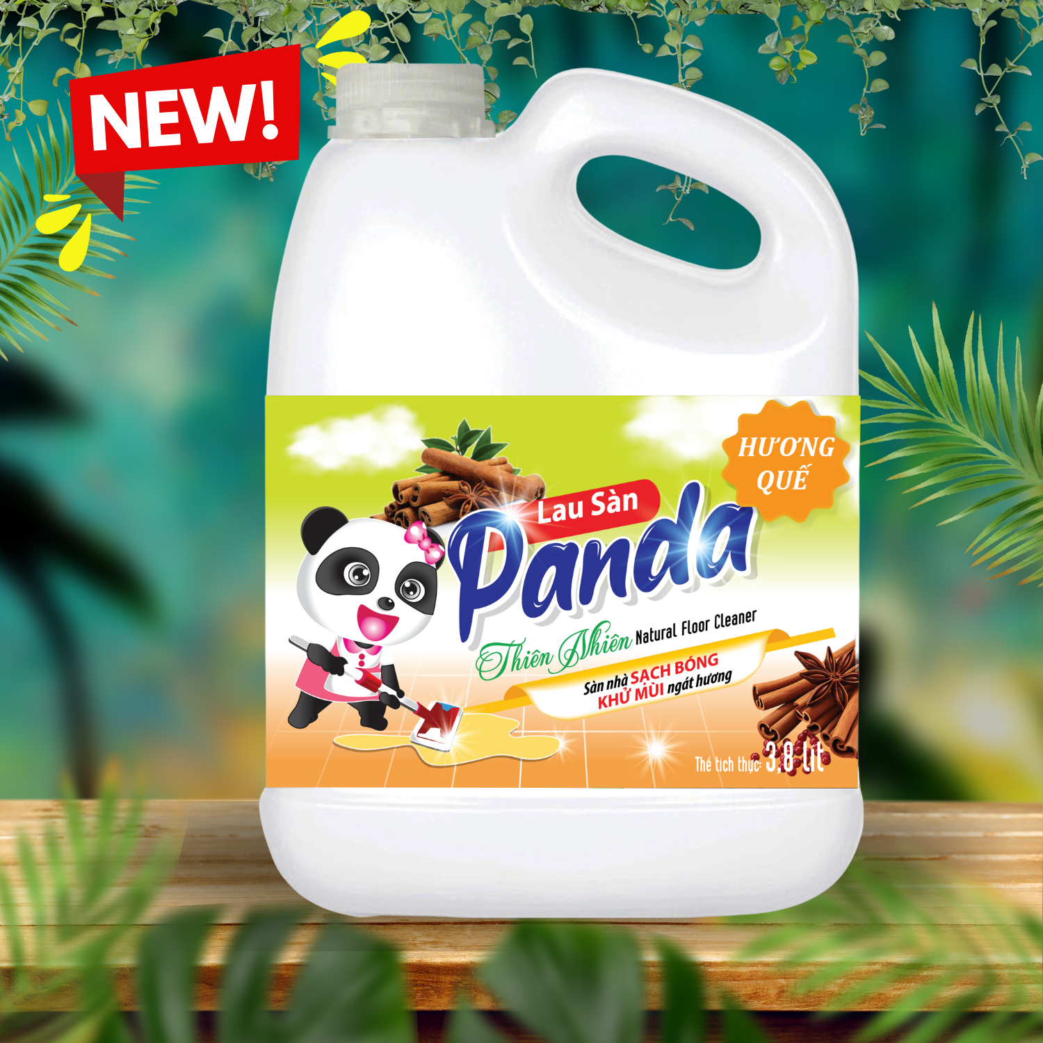 Nước lau sàn Panda HomeCare 3.8L – Hương Quế