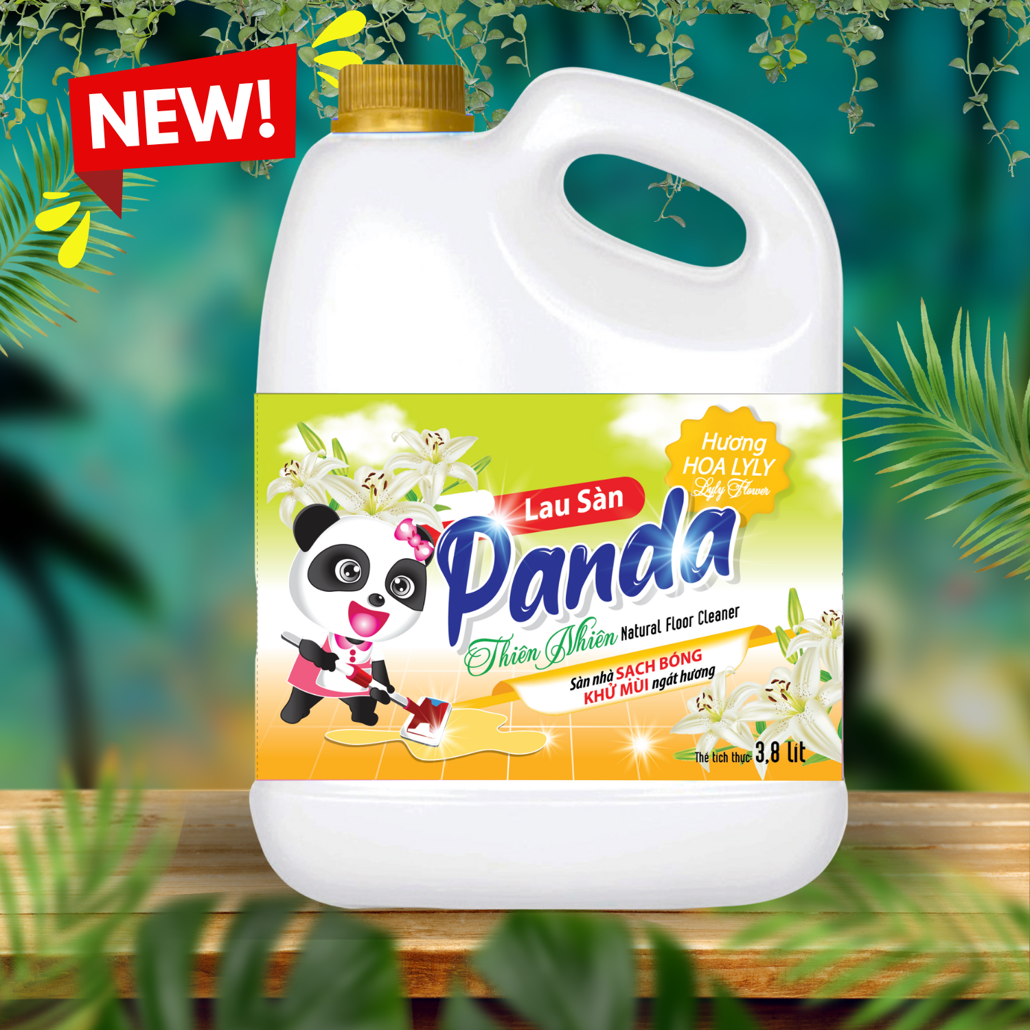 Nước lau sàn Panda HomeCare 3.8L – Hương Hoa Ly