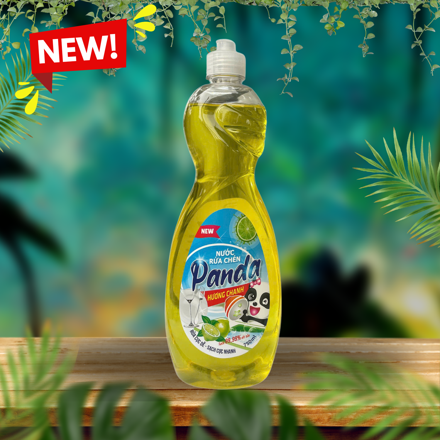 Nước rửa chén Panda HomeCare 750ml – Hương Chanh