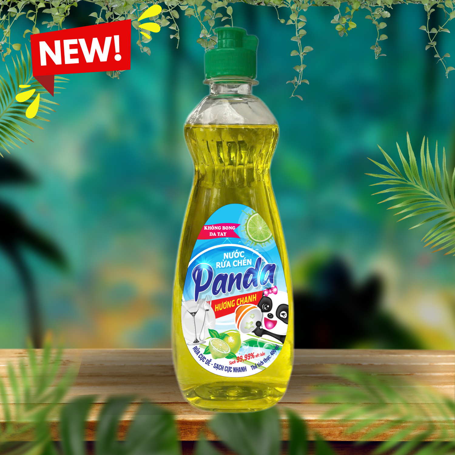 Nước rửa chén Panda HomeCare 400ml – Hương Chanh