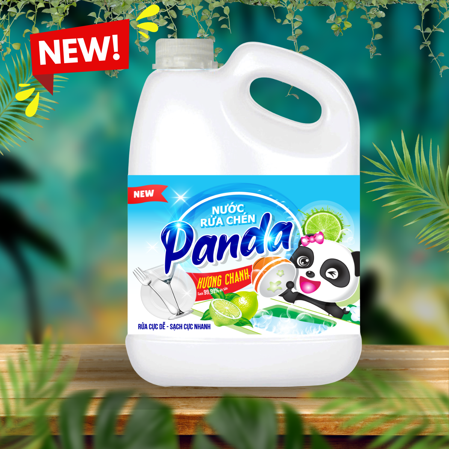 Nước rửa chén Panda HomeCare 1.5L – Hương Chanh